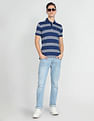 Arrow Sports Horizontal Stripe Cotton Polo Shirt