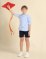 U.S. Polo Assn. Kids Boys Brand Print Oxford Shirt
