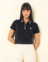 U.S. Polo Assn. Women Regular Fit Solid Polo Shirt