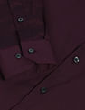 Tommy Hilfiger Men Wine Solid Poplin Weave Slim Fit Formal Shirt
