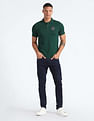 Flying Machine Appliqued Logo Solid Polo Shirt