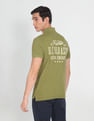 U.S. Polo Assn. Denim Co. Ribbed Collar Brand Print Polo Shirt