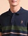U.S. Polo Assn. Colourblocked Slim Fit Polo Shirt