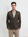 Arrow Zero Calorie Slim Fit Knitted Suede Blazer