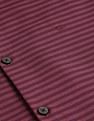 Calvin Klein Men Burgundy Horizontal Stripe Dobby Slim Fit Casual Shirt