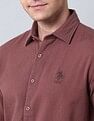 U.S. Polo Assn. Denim Co. Solid Pure Cotton Dobby Shirt