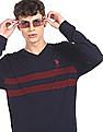 U.S. Polo Assn. V-Neck Striped Sweater
