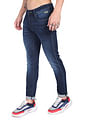 Flying Machine Mid Rise Denim Weave Whiskered Jeans