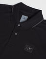 Arrow Newyork Striped Collar Solid Polo Shirt