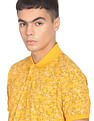 Flying Machine All Over Abstract Print Cotton Polo Shirt