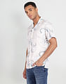 Flying Machine Short Sleeve Abstract Print Shirt