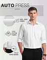 Arrow Textured Manhattan Slim Fit Autopress Shirt