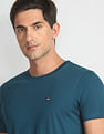 Arrow Sports Solid Crew Neck Cotton T-Shirt