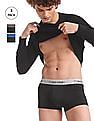 Calvin Klein Underwear Men Black Classic Fit Low Rise Trunks - Pack Of 3