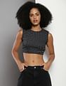 Calvin Klein All Over Print Cropped Tank Top