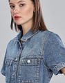 Tommy Hilfiger Cotton Spread Collar Denim Dress