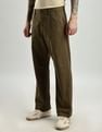 Calvin Klein Jeans Straight-Fit Solid Mid Rise Trousers