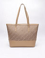Tommy Hilfiger Logo Khaki Polyester Tote Bag