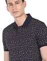 AD by Arvind Geometric Print Cotton Polo Shirt