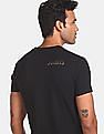Calvin Klein Men Black Slim Fit Metallic Logo Print T-Shirt