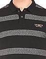 U.S. Polo Assn. Denim Co. Striped Muscle Fit Polo Shirt