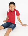U.S. Polo Assn. Kids Boys Regular Fit Colourblocked Polo Shirt
