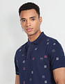 Flying Machine Embroidered Cotton Polo Shirt