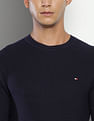 Tommy Hilfiger Crew Neck Textured Sweater