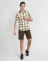 Arrow Sports Tartan Check Slim Fit Casual Shirt