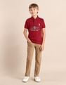 U.S. Polo Assn. Kids Boys Brand Printed Regular Fit Polo Shirt