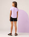 U.S. Polo Assn. Kids Girls Stud Detailed Relaxed Fit T-Shirt