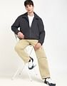 Calvin Klein Jeans Solid Regular-Fit Leather Jacket