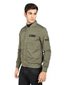 Flying Machine Appliqued Logo Polyester Bomber Jacket