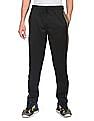 Calvin Klein Jeans Men Black Mid Rise Brand Tape Track Pants