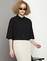 Calvin Klein Tie Up Back Seersucker Shirt