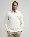 Tommy Hilfiger Classic Cotton Cable Zip Mock Sweatshirt