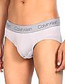 Calvin Klein Underwear Men Grey Mid Rise Solid Hip Briefs