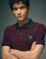 Flying Machine Contrast Collar Cotton Polo Shirt