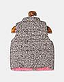GAP Leopard Print Puffer Sleeveless Jacket