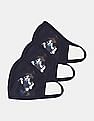 U.S. Polo Assn. Kids Unisex Kids Navy Triple Layer Anti Viral Outdoor Face Masks - Pack Of 3
