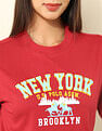 U.S. Polo Assn. Women Boxy Fit Typography Printed T-Shirt
