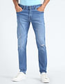 Flying Machine Slash Slim Tapered Mid Rise Jeans