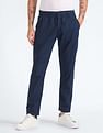 Flying Machine Elasticised Waist Solid Trousers