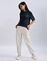 Calvin Klein Jeans Regular-Fit Solid Mid Rise Trouser