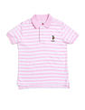 U.S. Polo Assn. Kids Boys Horizontal Striped Regular Fit Polo T shirt
