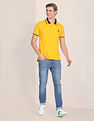 U.S. Polo Assn. Striped Collar Slim Fit Polo Shirt
