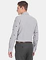 Arrow All Over Dog Embroidery Striped Formal Shirt