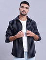 Tommy Hilfiger Striped Regular Fit Plain Woven Shirt