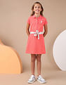 U.S. Polo Assn. Kids Girls Solid A Line Polo Dress
