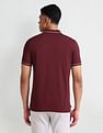 Arrow Sport Striped Collar Solid Polo Shirt